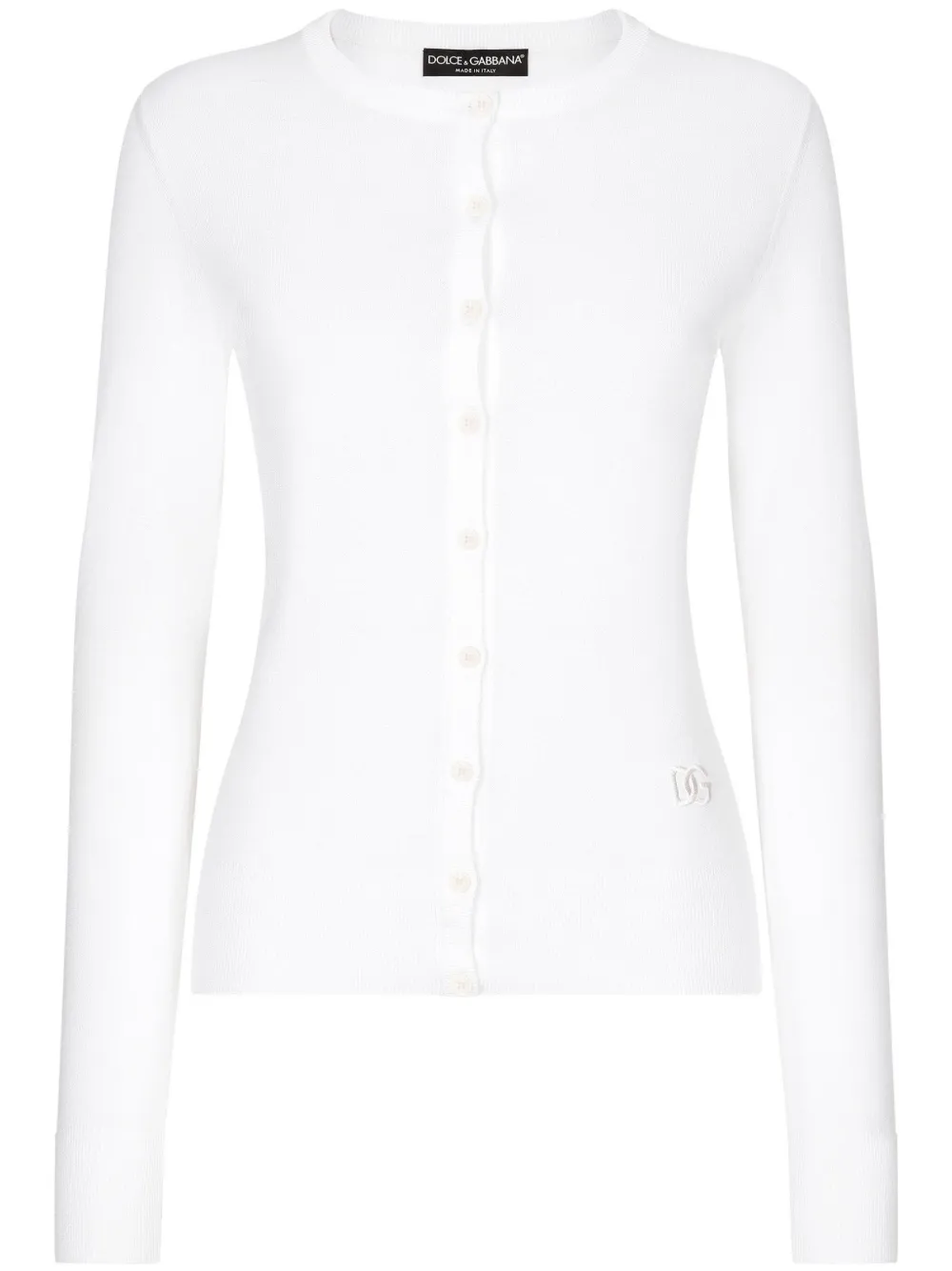 

Кардиган с вышитым логотипом DG DOLCE & GABBANA, белый