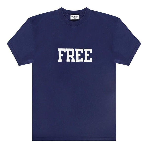 

Футболка free logo t-shirt 'navy' Balenciaga, синий
