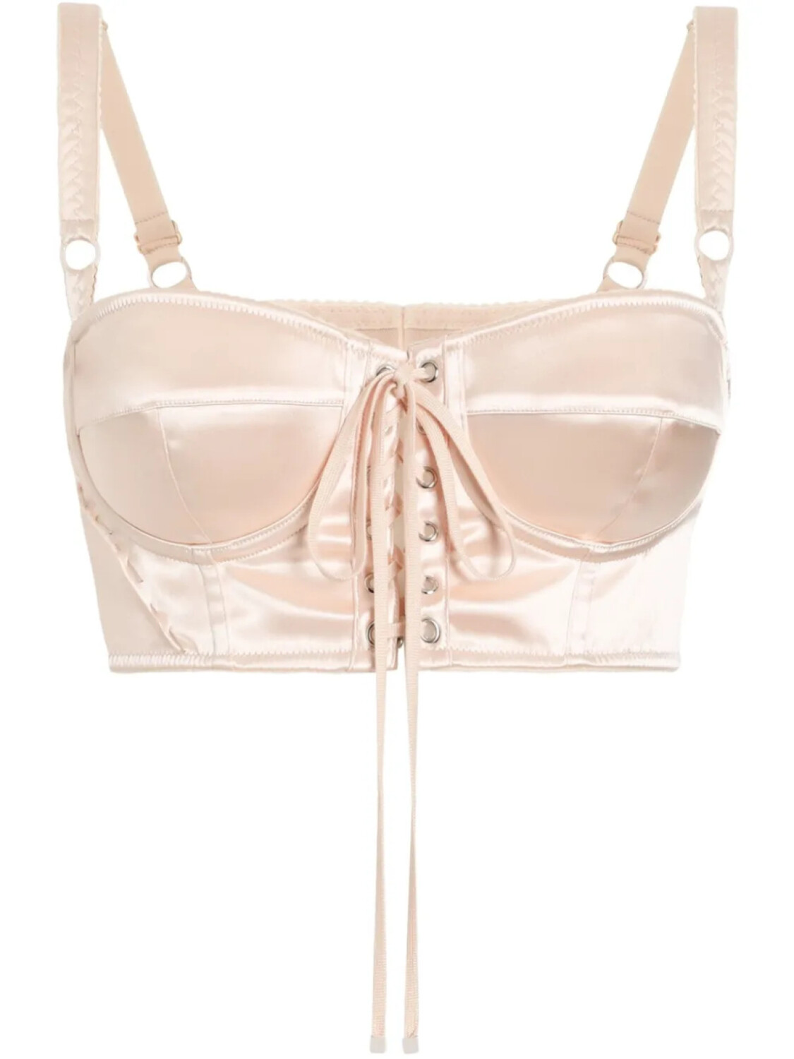 

Корсет Dolce & Gabbana из атласа со шнуровкой, розовый
