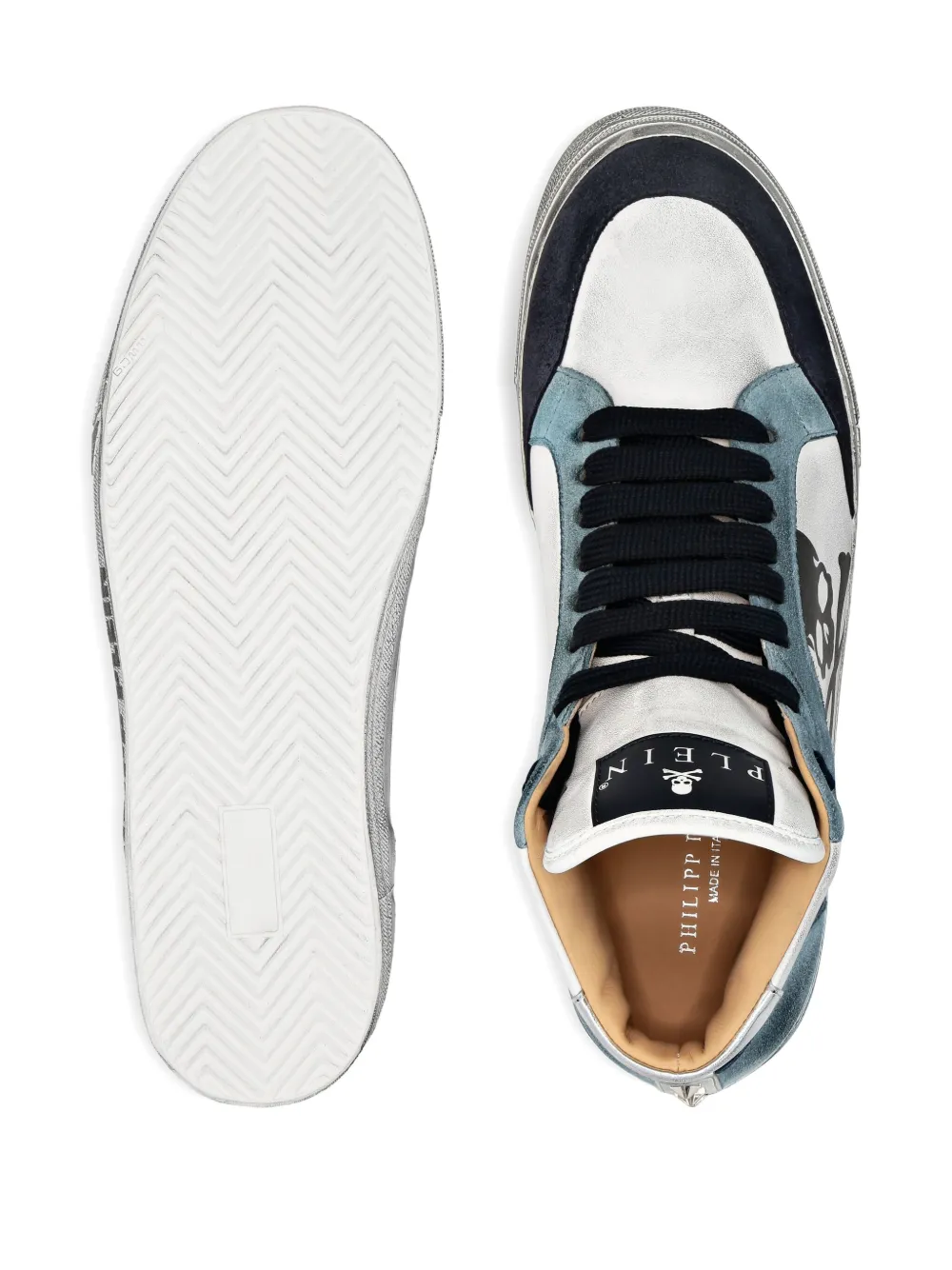 Высокие кеды Retrokickz Philipp Plein, белый — фото 3