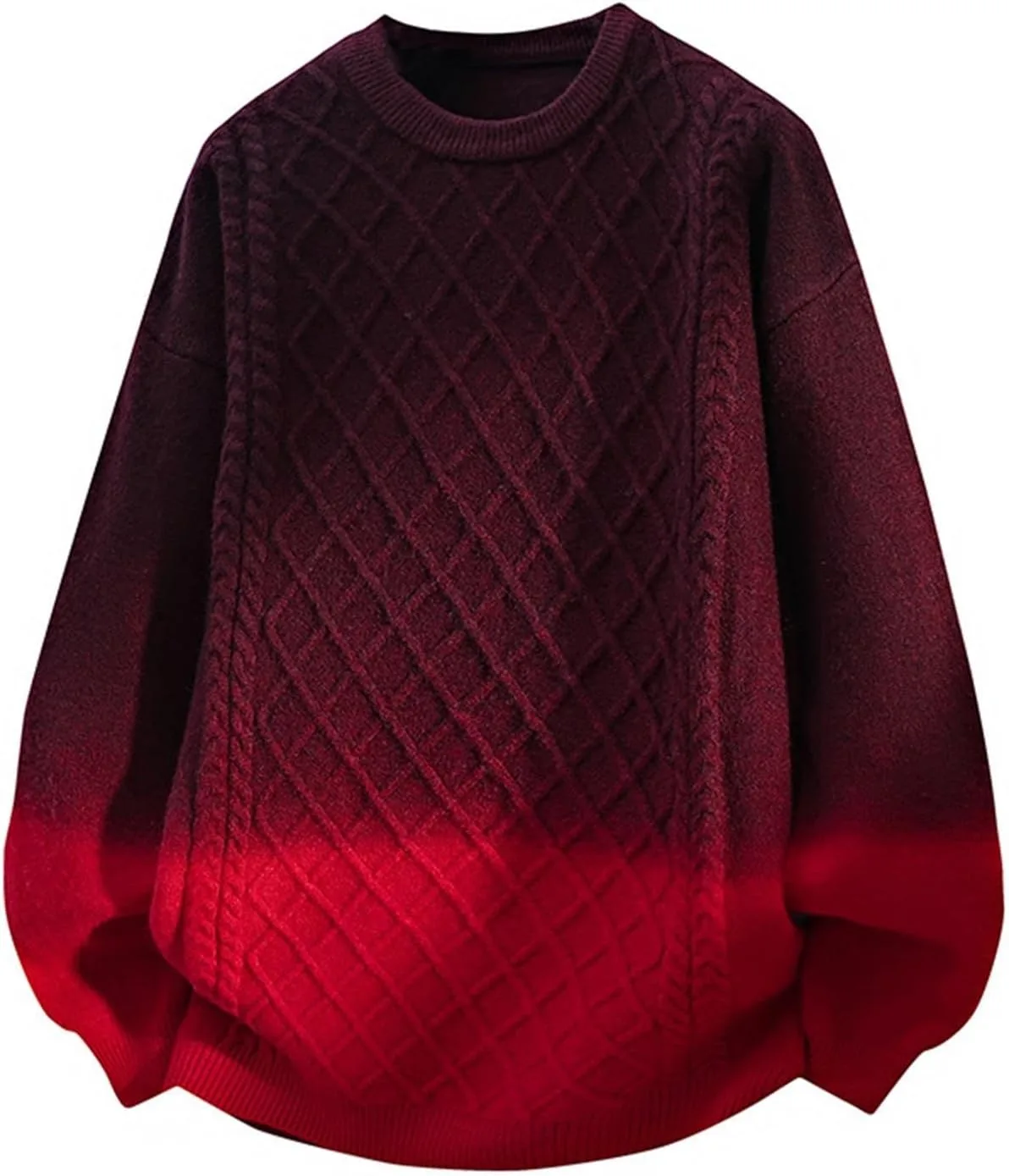 

Стильный свитер Cambkatl с градиентом, уютный кабельный джемпер