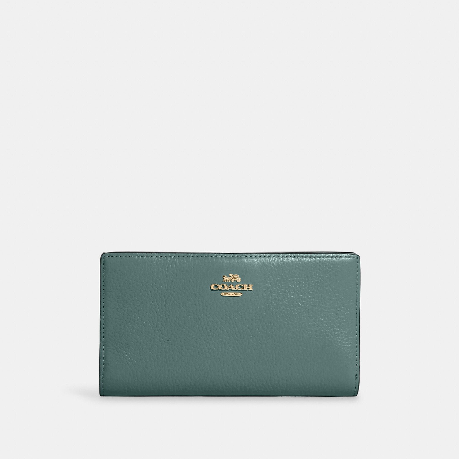 

Тонкий кошелек Coach Outlet на молнии, цвет Marine