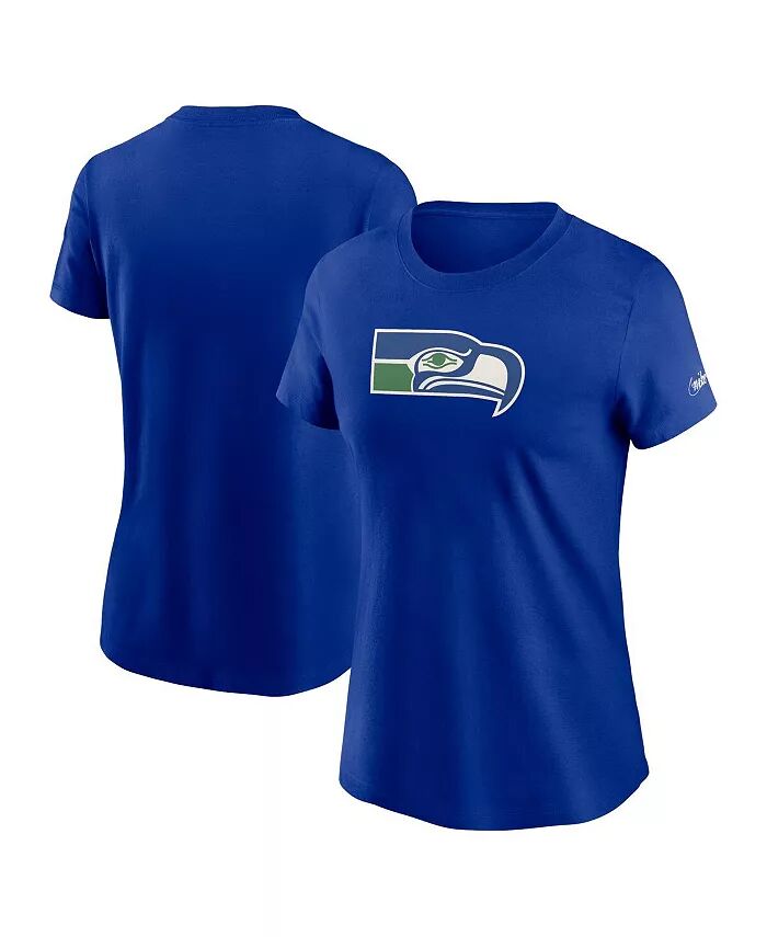 

Женская футболка с логотипом Royal Seattle Seahawks Primary Nike, синий