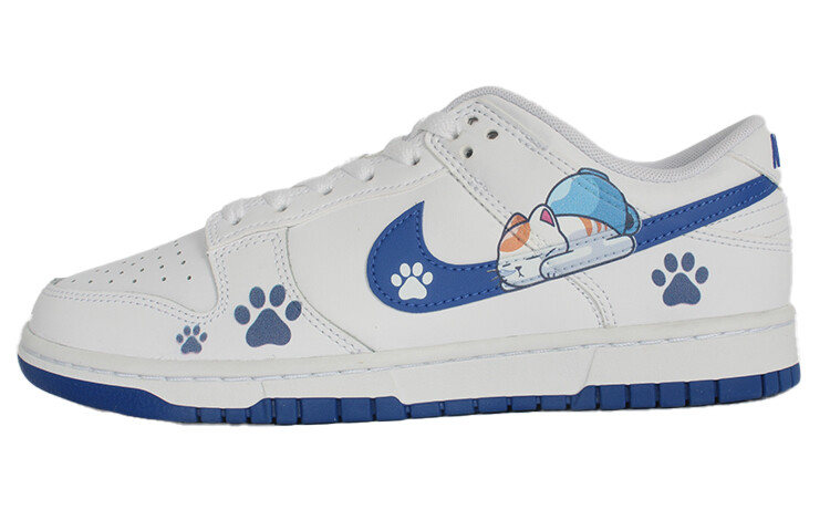 

Кроссовки Nike Dunk Skateboarding Shoes Men Low-top White/blue, белый