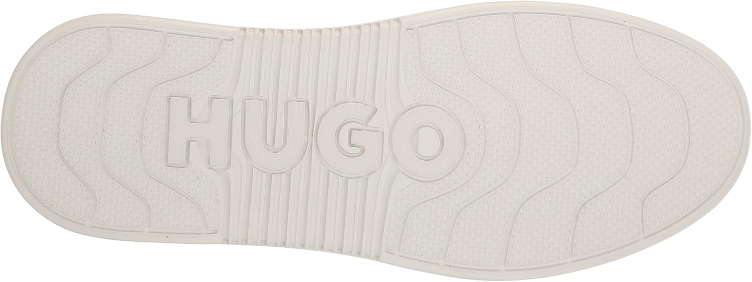Кроссовки Hugo Mens Cupsole из кожи на шнуровке, черный — фото 4