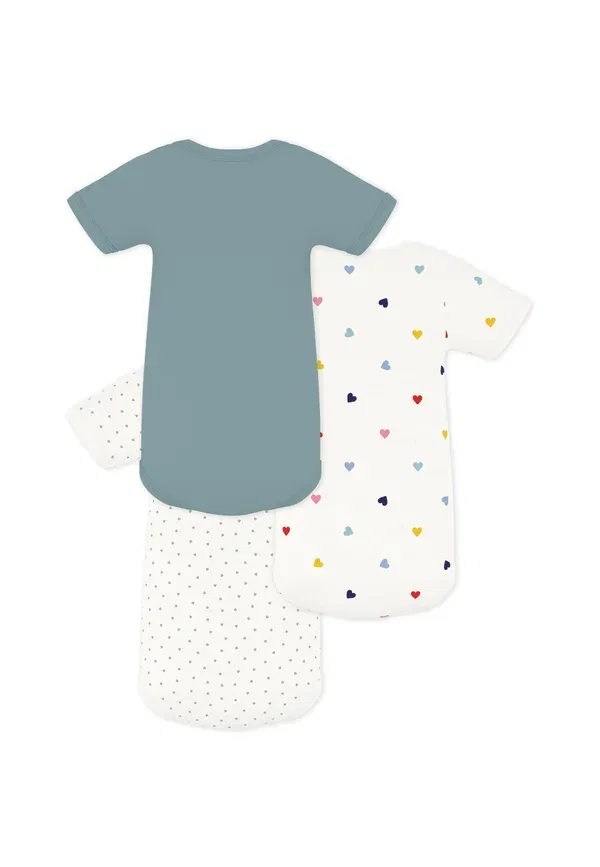 Комплект из 3 боди Petit Bateau, белый/голубой — фото 2