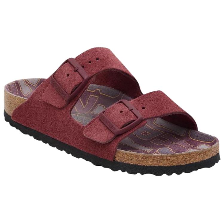 Birkenstock Обувь Arizona Shoes унисекс, бордовая, узкая — фото 3