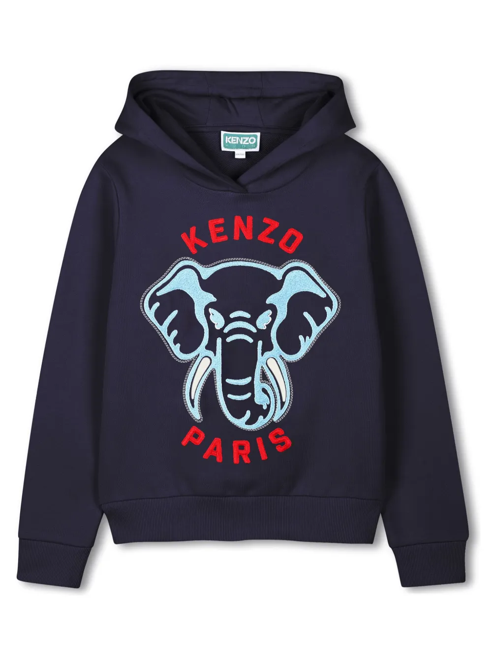 

Худи с вышитым логотипом Kenzo Kids, синий
