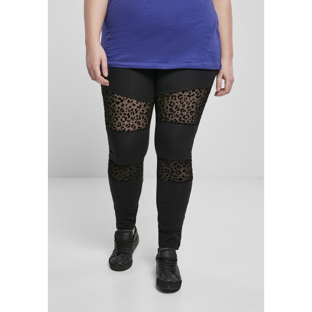 

Леггинсы Urban Classics Flock Lace Inset Big, черный