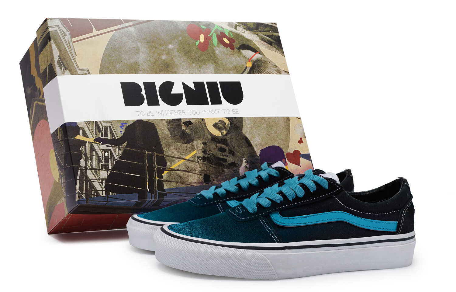

Кроссовки Vans Ward Skateboarding Shoes Women's Low-top Lake Blue, черный