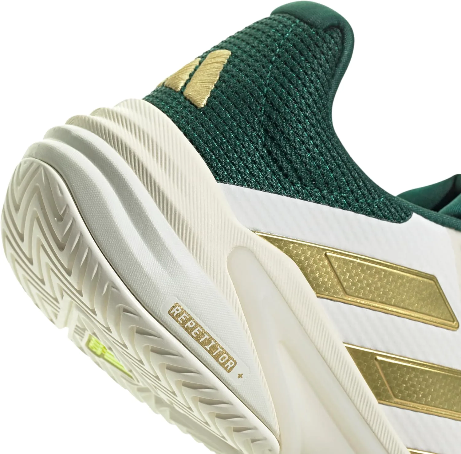Мужские кроссовки Adidas Barricade 13, белый/металлик/зеленый — фото 4