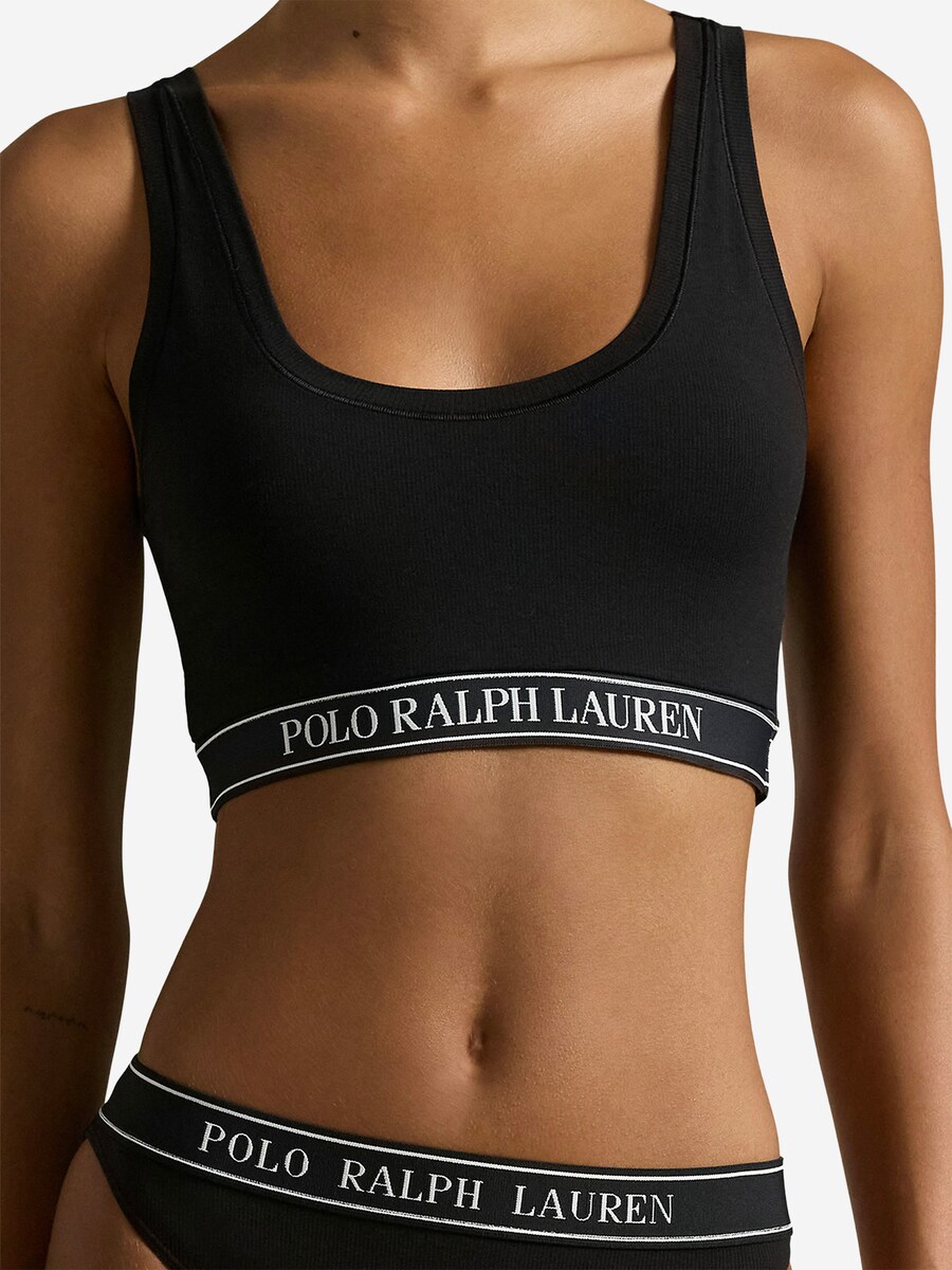 Бюстгальтер-бралетт Polo Ralph Lauren Built Up Bralette - Polo Essentials, черный — фото 3
