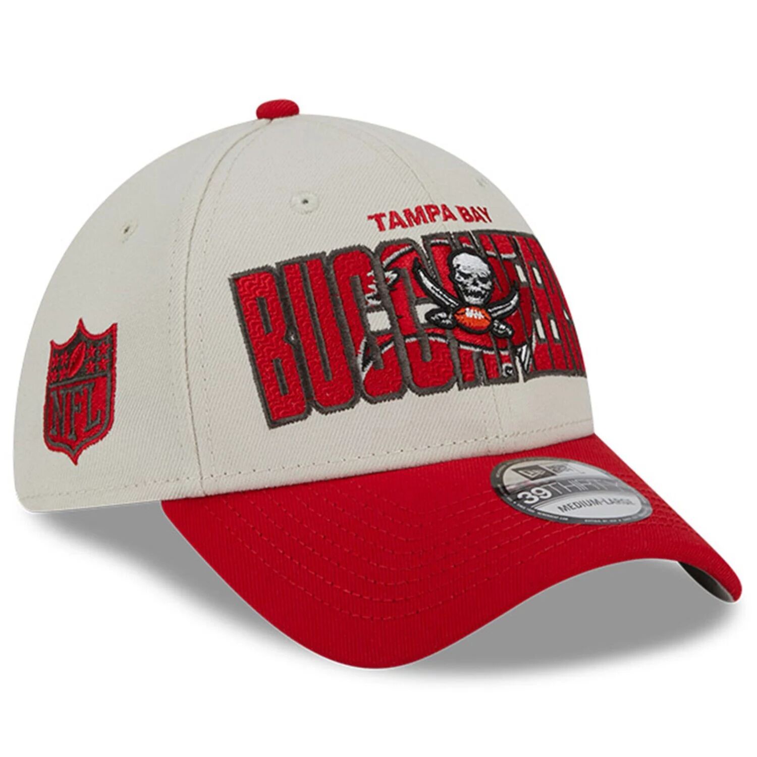 

Мужская гибкая кепка New Era Stone/Red Tampa Bay Buccaneers 2023 NFL Draft 39THIRTY