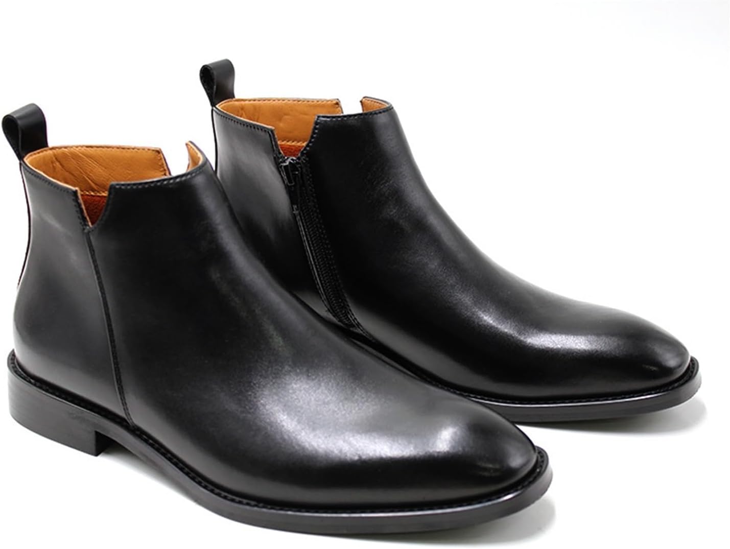 

Мужские классические челси ботинки с заостренным носком, ретро-стиль, для работы и делового образа, с эластичной вставкой, удобные повседневные оксфорды и ботинки до щиколотки Generic, черный