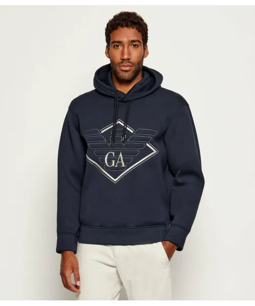 

Толстовка Oversize fit Emporio Armani, синий