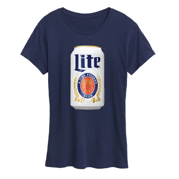 

Женская футболка с принтом Miller Lite Can Licensed Character, синий