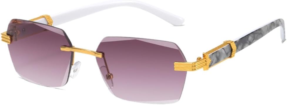 

Солнцезащитные очки UV400 для мужчин и женщин | Безободковые линзы с градиентным покрытием, маленькая оправа | Для вождения и занятий спортом на открытом воздухе generic, C3 Purple