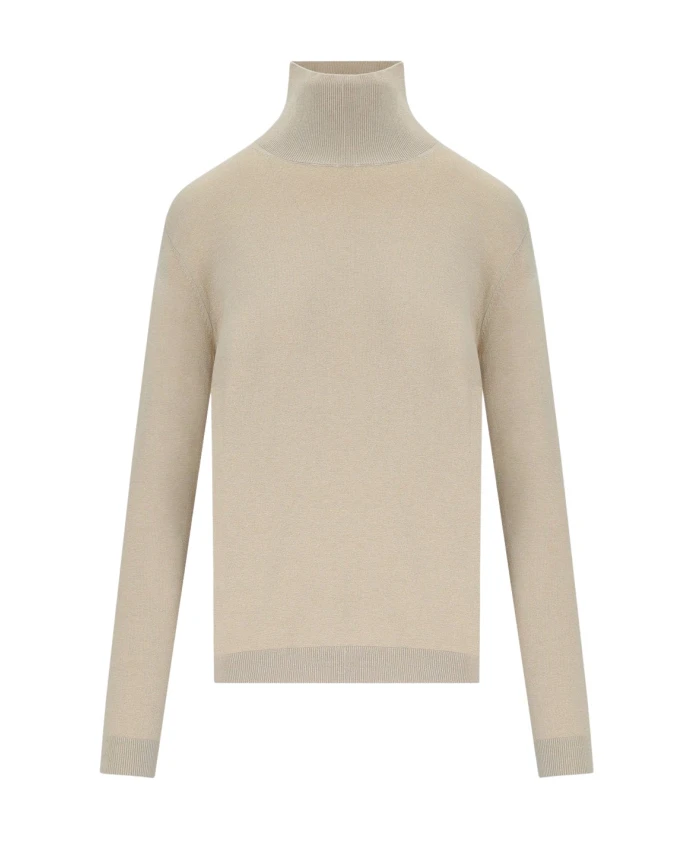 

Свитер с высоким воротником Kiku Weekend Max Mara, бежевый