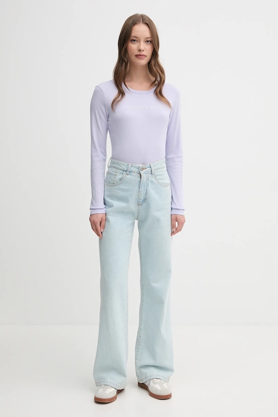 

Хлопковая водолазка United Colors Of Benetton, фиолетовый
