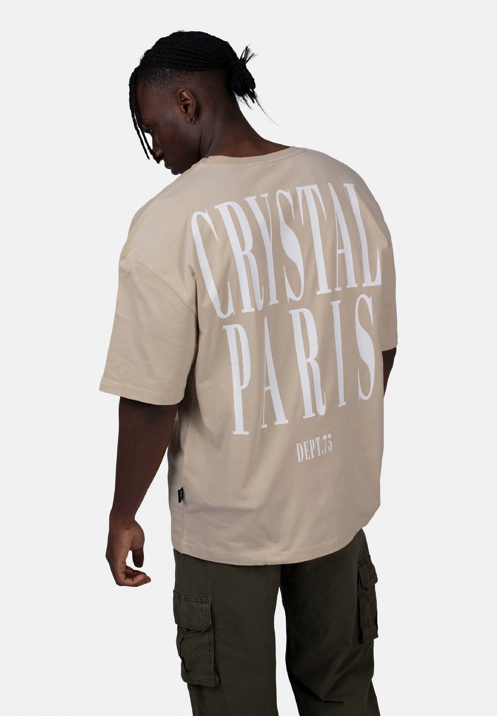 

Принт на футболке Face CRYSTAL PARIS, коричневый
