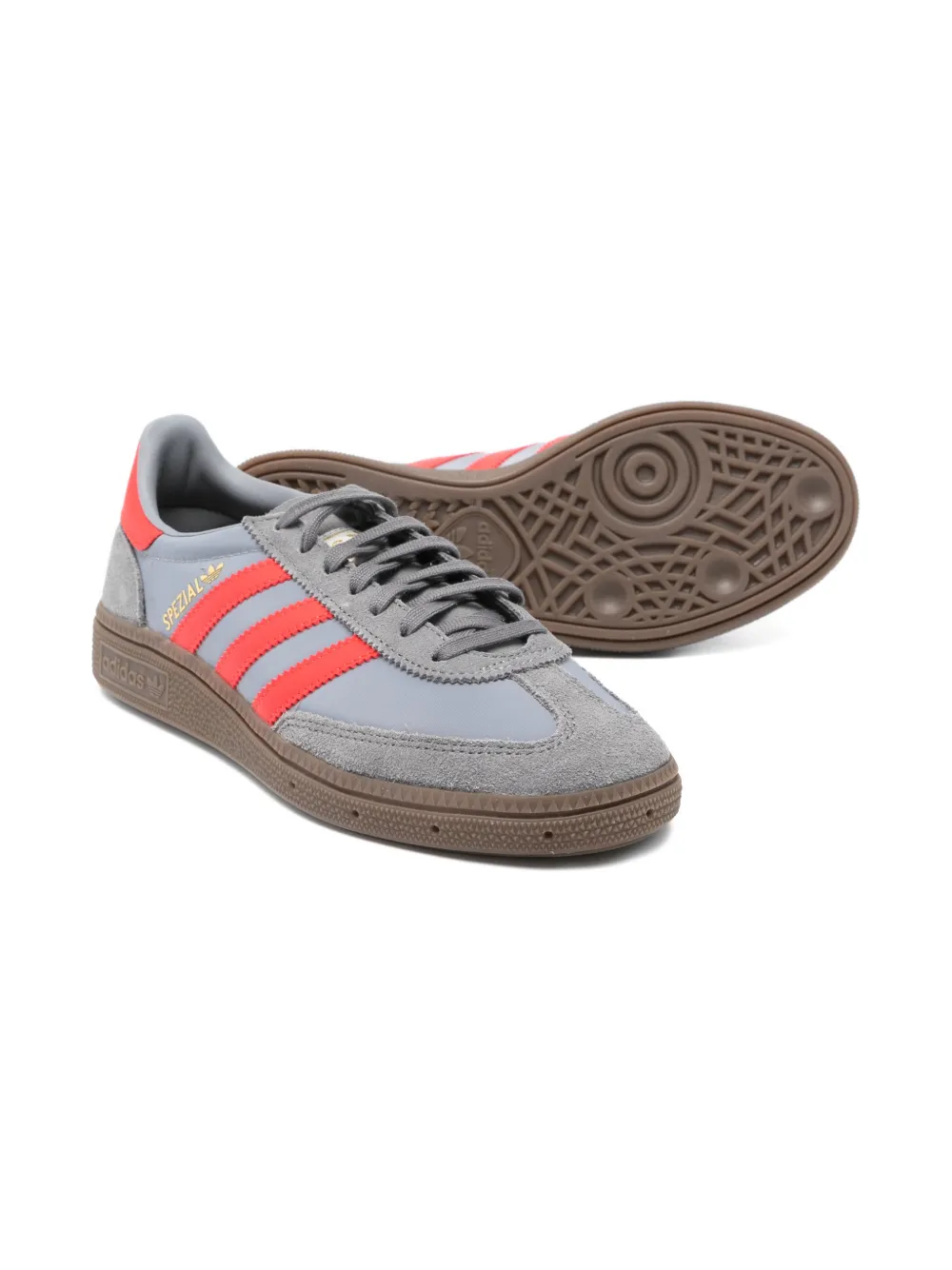 Кожаные кроссовки handball spezial с тремя полосками adidas Kids, серый — фото 2