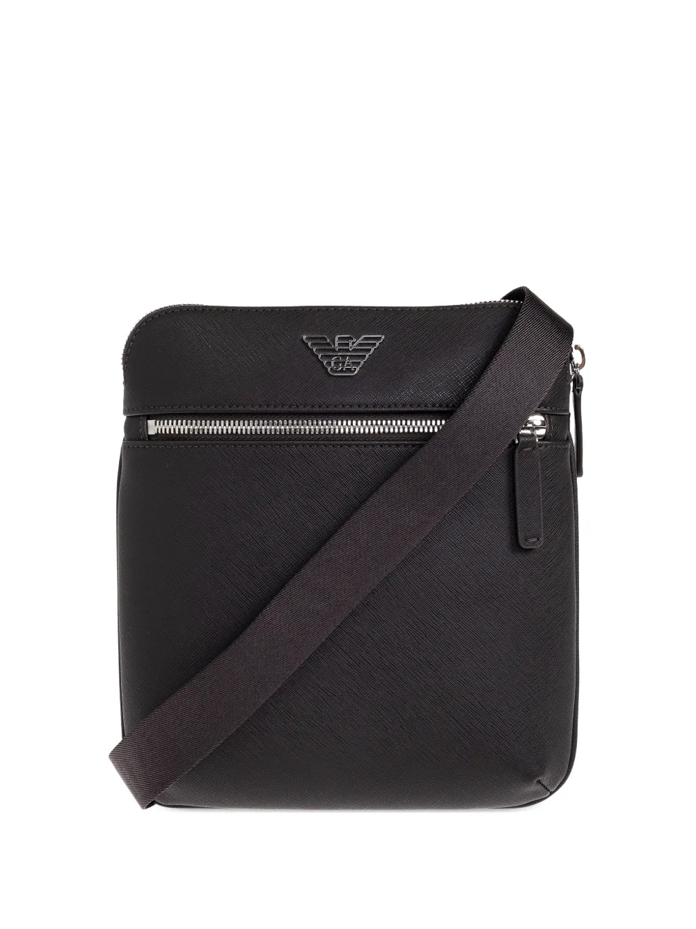 

Сумка через плечо с логотипом и молнией Emporio Armani, коричневый