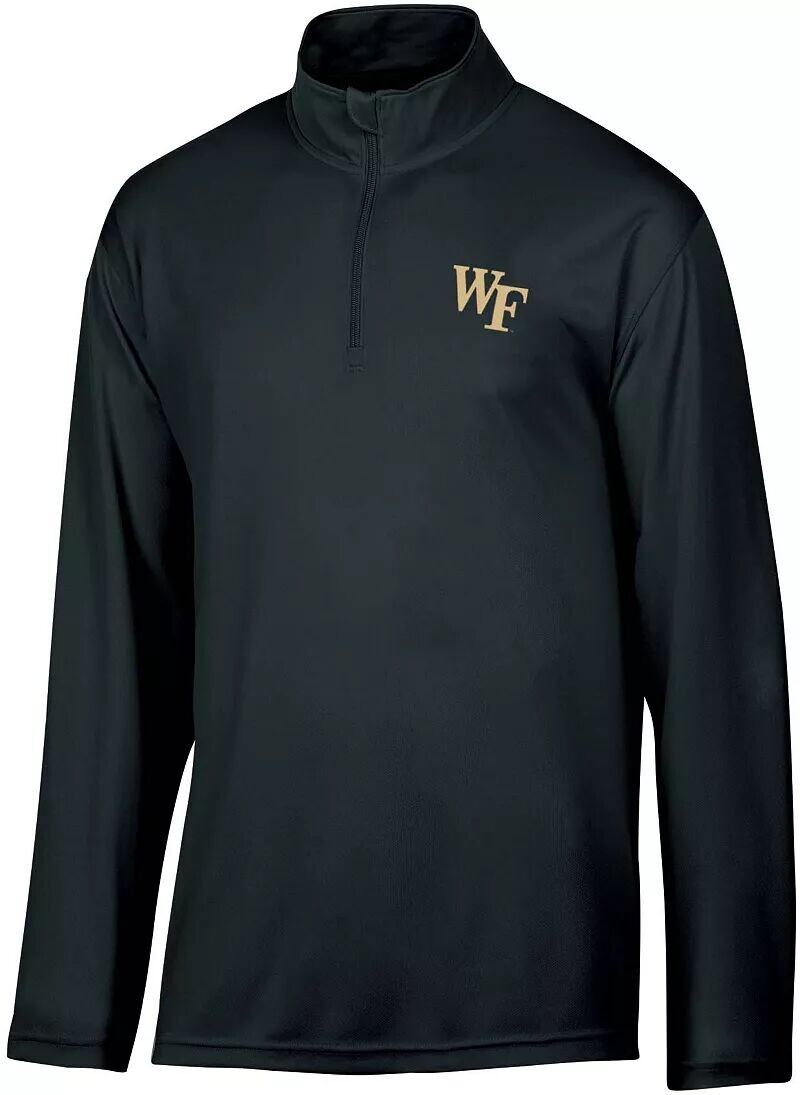 

Мужская черная пуловер с молнией 1/4 Champion Wake Forest Demon Deacons