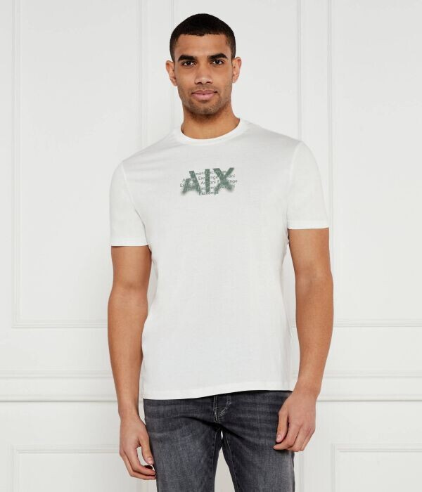 

Футболка мужская Armani Exchange хлопковая с принтом, белый