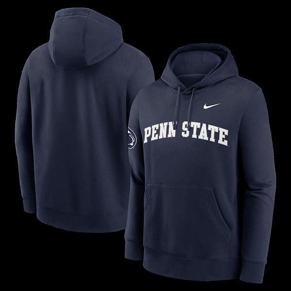 Мужской синий толстовка с капюшоном Penn State Nittany Lions 2025 Sideline Club Fleece Nike