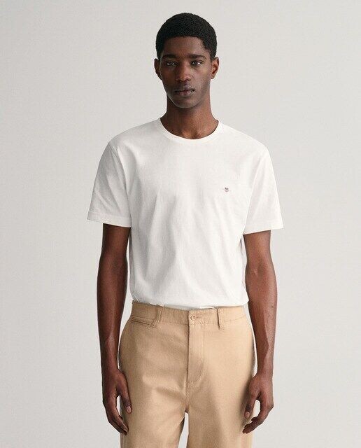 

Мужская футболка с короткими рукавами Preppy Essentials Gant, белый