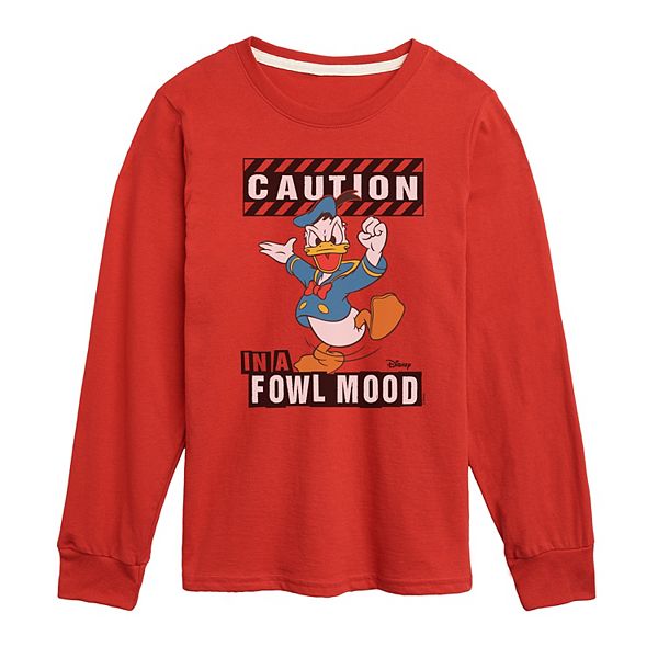 

Футболка с длинным рукавом Boys 8-20 Donald Duck in a Fowl Mood Disney, Red