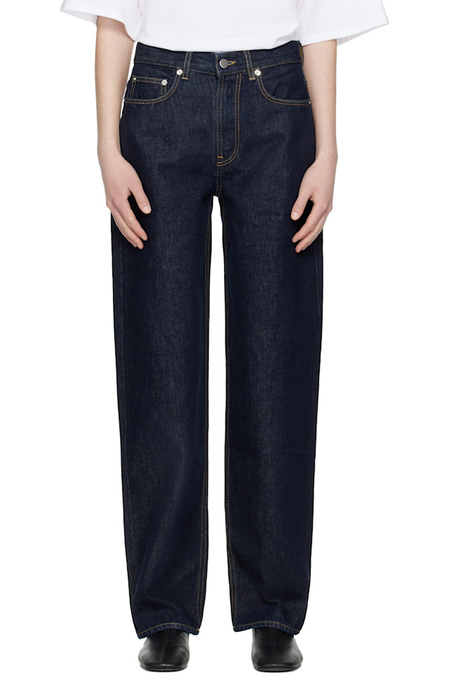 

Loulou De Saison Джинсы Navy Samur LDS Boyfriend из органического денима