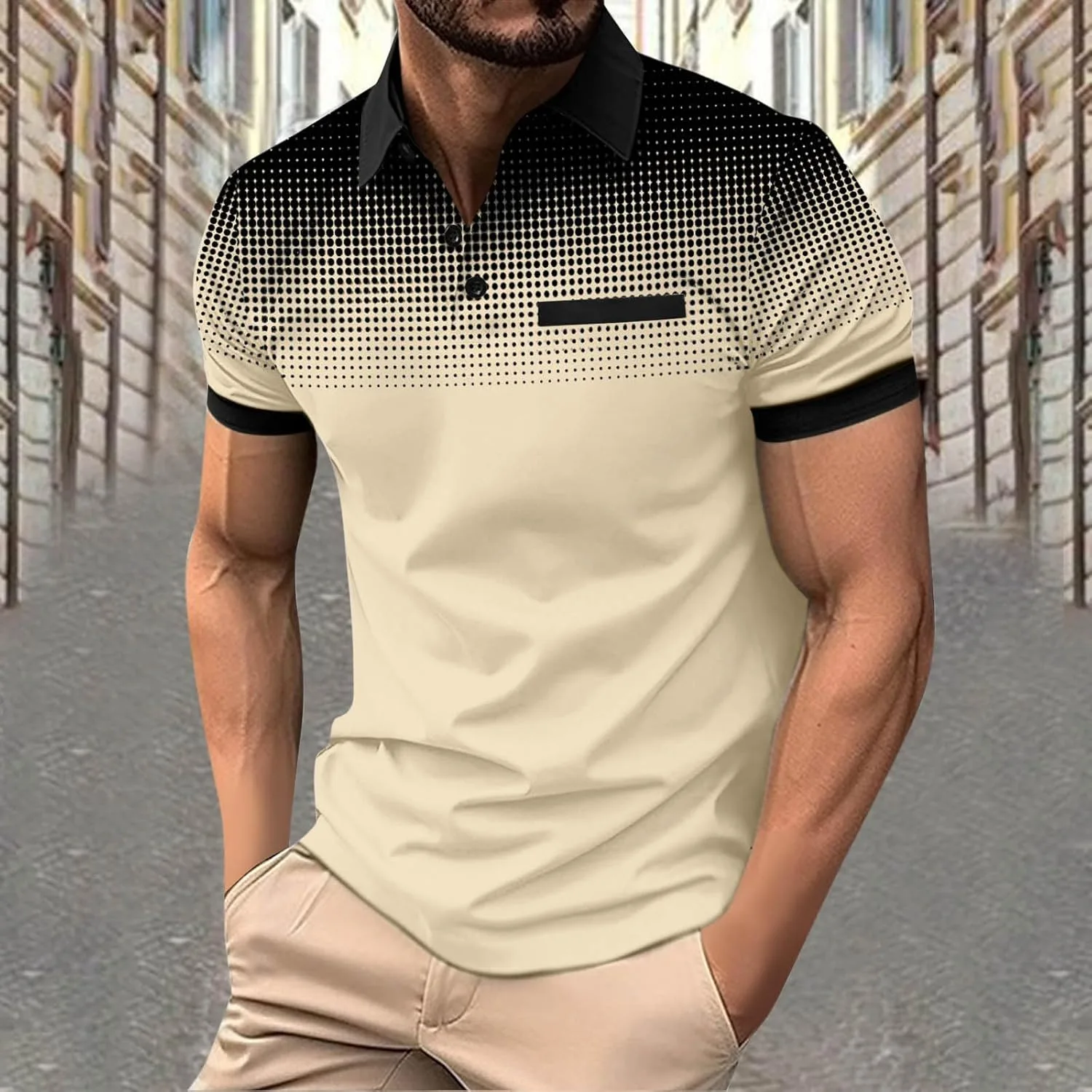 Мужская футболка с коротким рукавом Color Block Slim Fit — фото 2