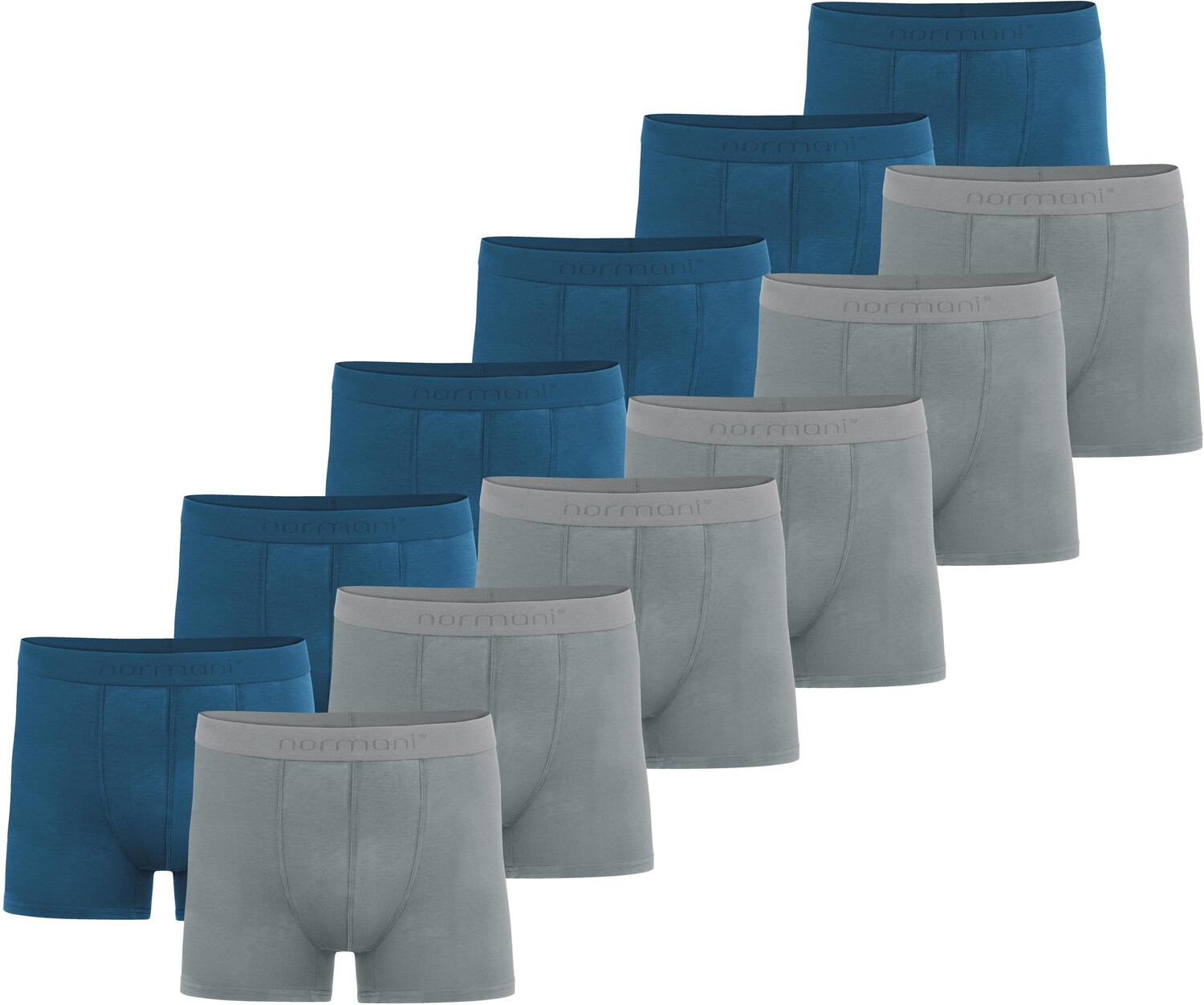 

Боксеры normani 12 Herren Bambus-Boxershorts, цвет Anthrazit/Dunkelblau