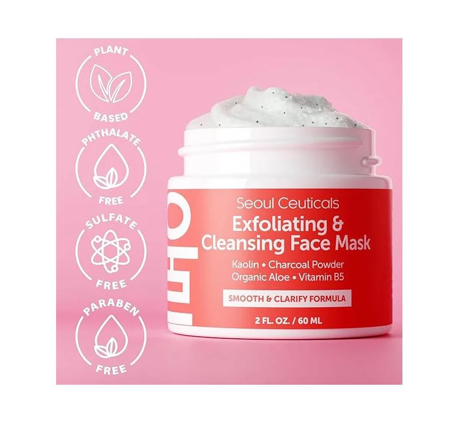 Маска для лица Seoul Ceuticals — Корейская отшелушивающая и очищающая K Beauty Skincare — фото 4