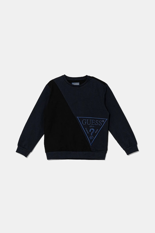 

Детская хлопковая толстовка Guess, темно-синий