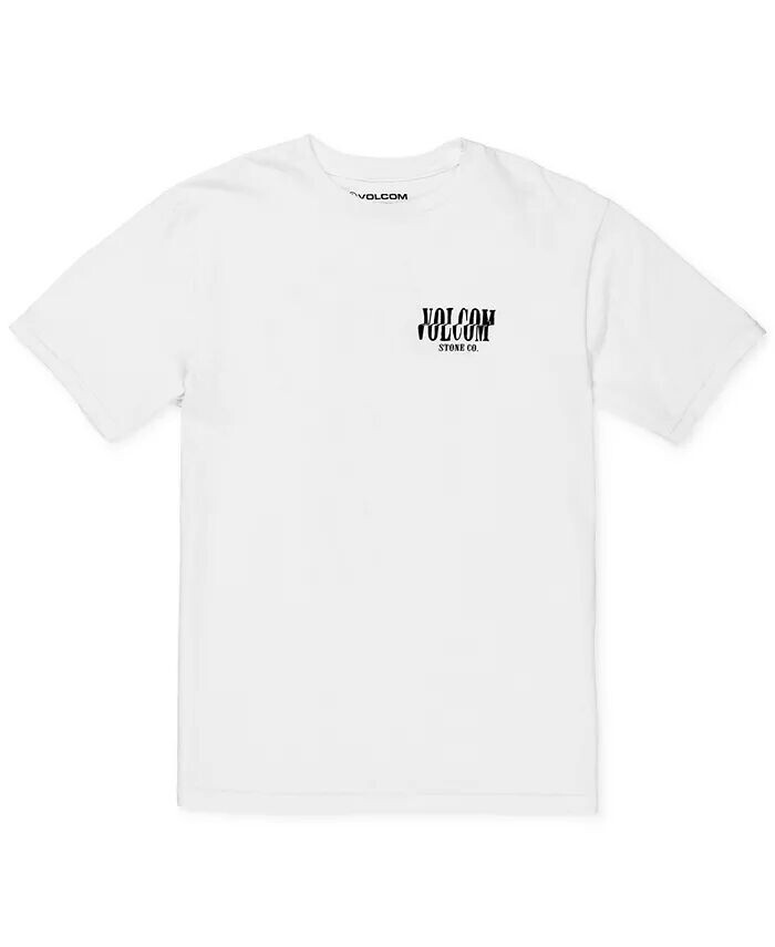 

Футболка из хлопка с короткими рукавами и принтом Big Boys Channel Volcom, белый