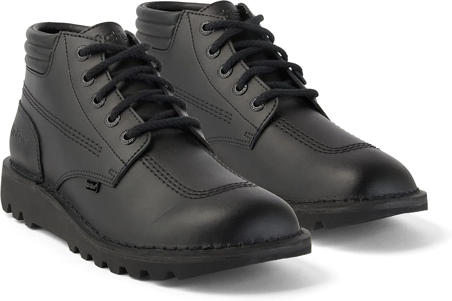 Мужские кожаные ботинки Kickers Kick Hi Padded Leather Shoes Stiefelette, Black — фото 4