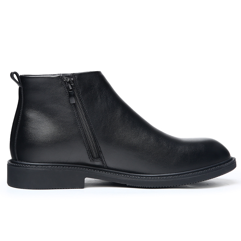 KACHILANG Черные мужские ботинки на щиколотку без подкладки, цвет Black (Unlined) — фото 3