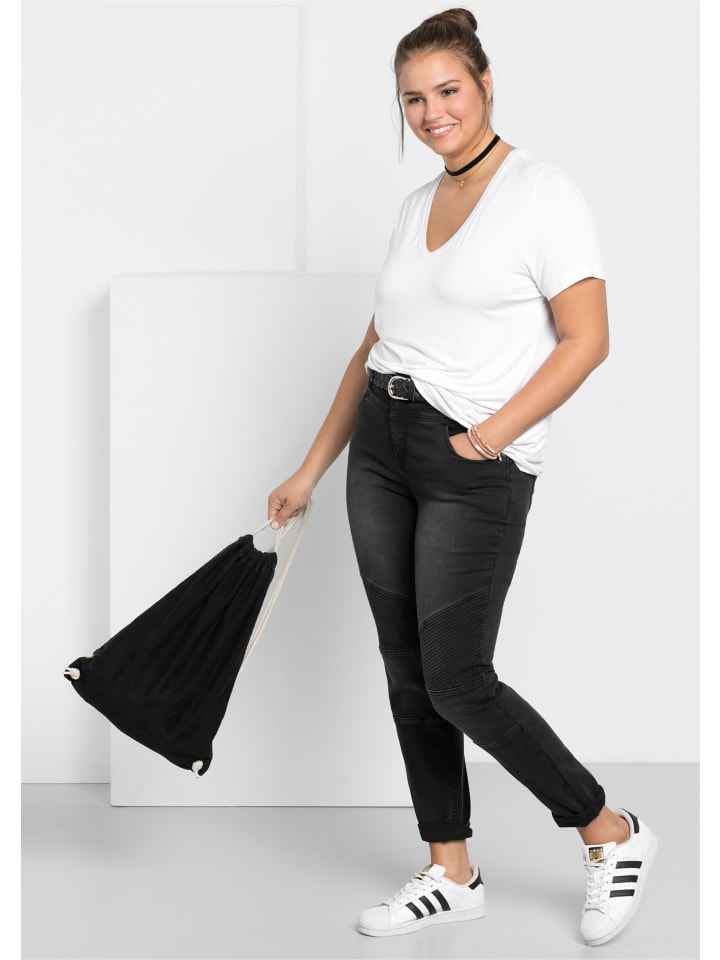 

Sheego Узкие джинсы черного цвета