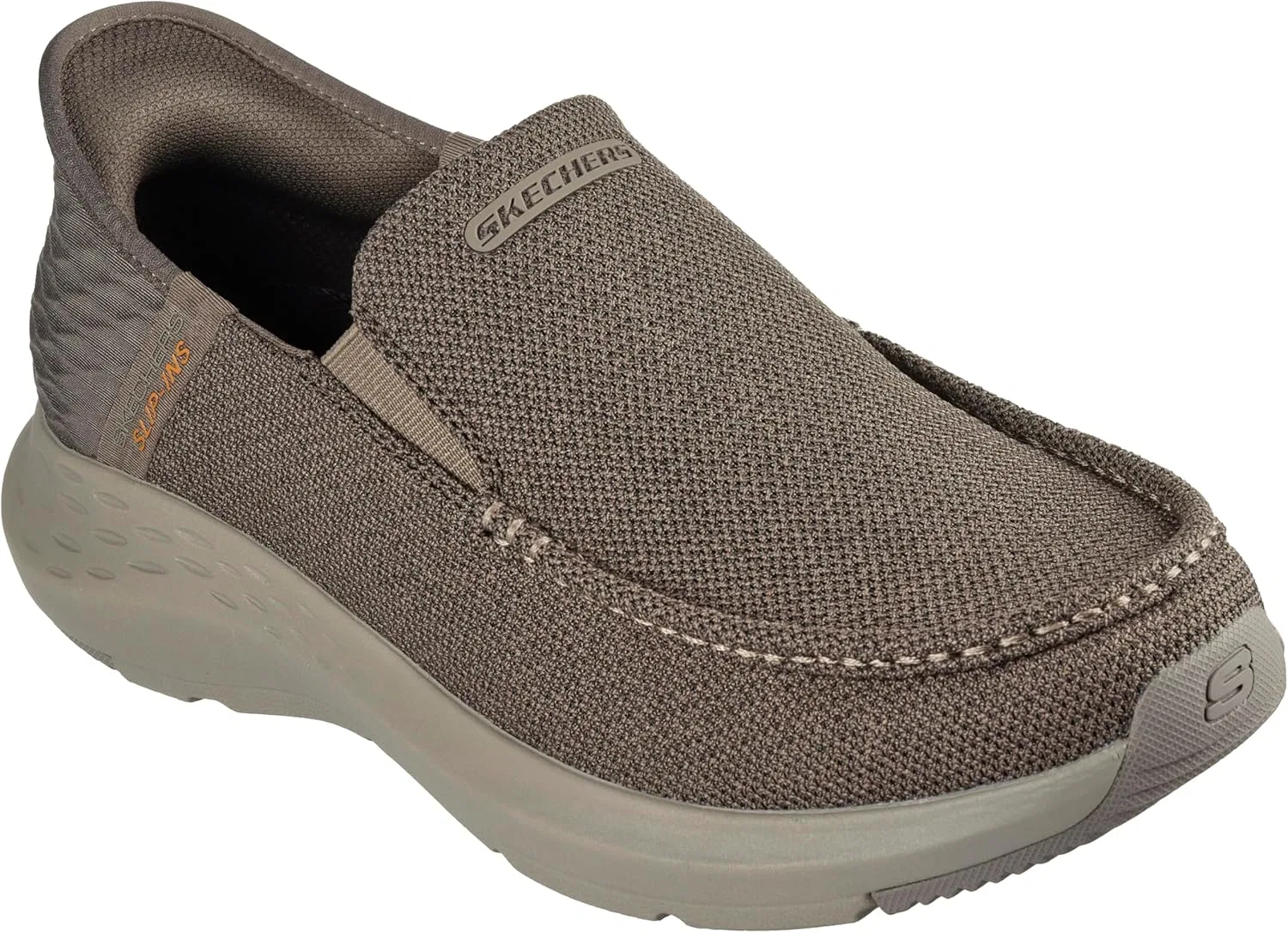 Мужские слипоны Skechers Parson-Ralven, Taupe Mesh — фото 2