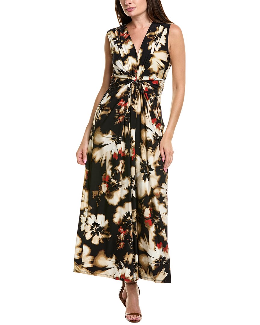 

Платье макси Anne Klein Twist Front, черный