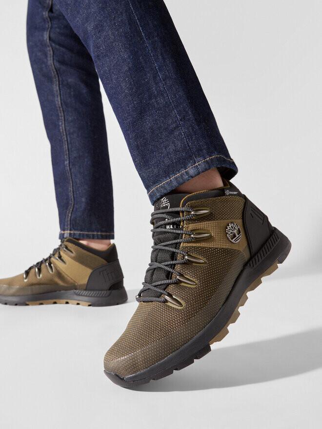 Мужские ботинки Timberland спортивные на шнуровке, зеленый — фото 2