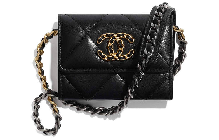 

CHANEL Кожаная сумка через плечо унисекс черная