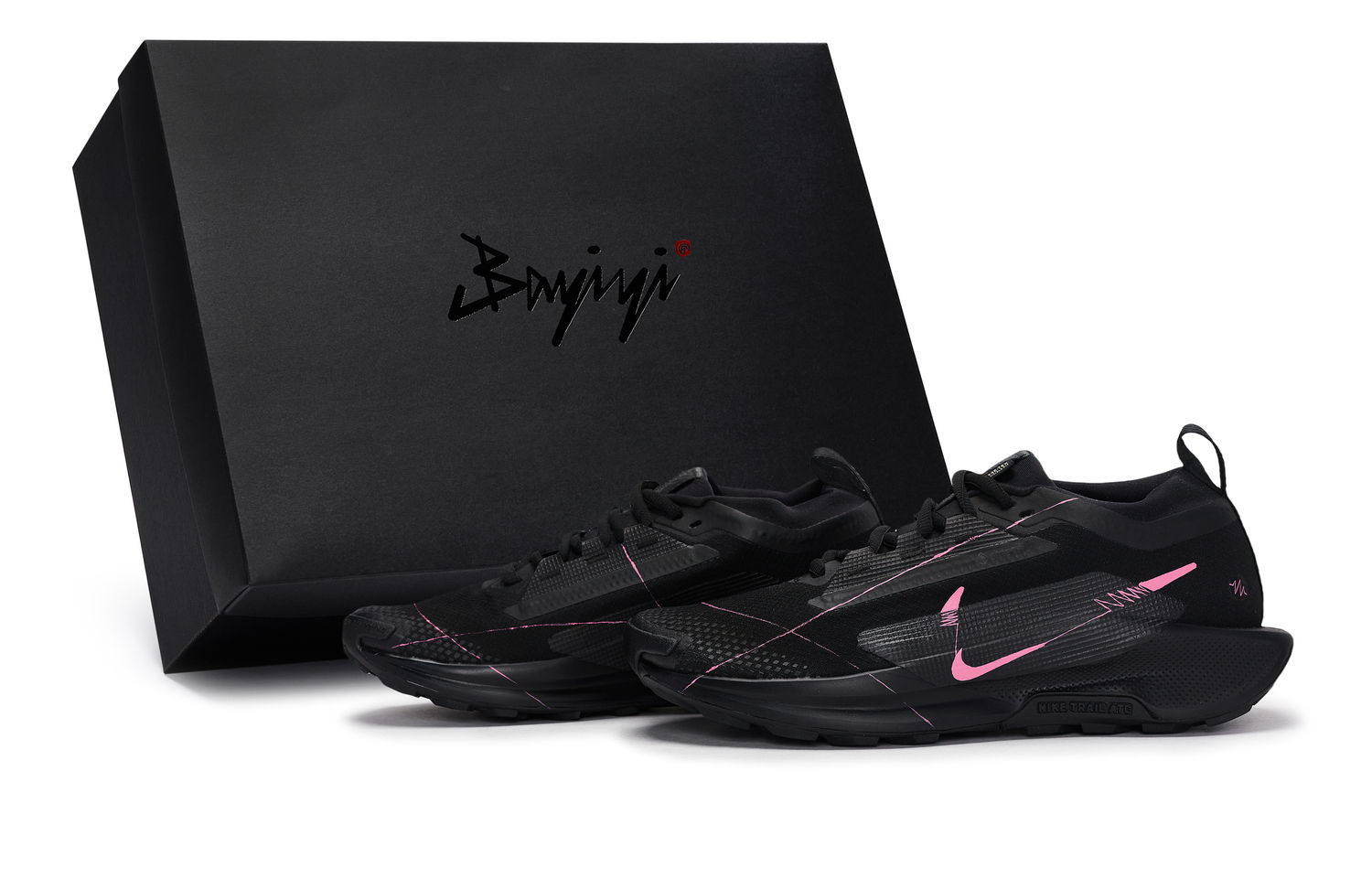 

Nike Кроссовки Pegasus Trail 5 с низким верхом, устойчивые к истиранию, мужские, черно-розовые