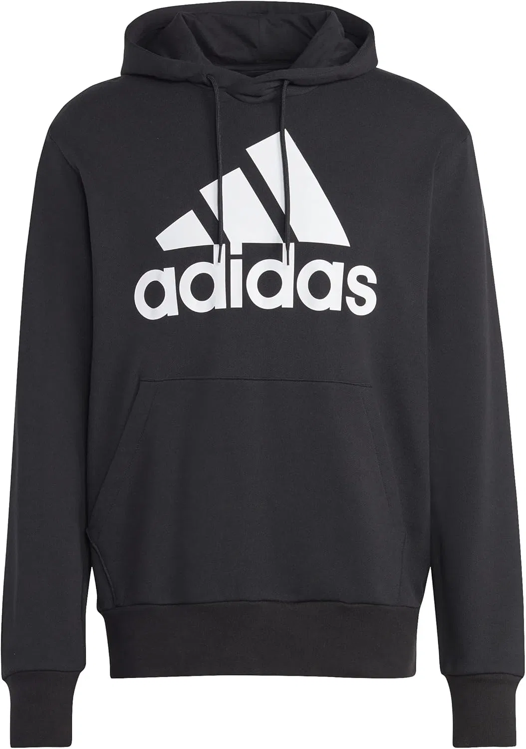 Худи мужское с капюшоном adidas Essentials French Terry 3-Stripes Full-Zip, Black — фото 4