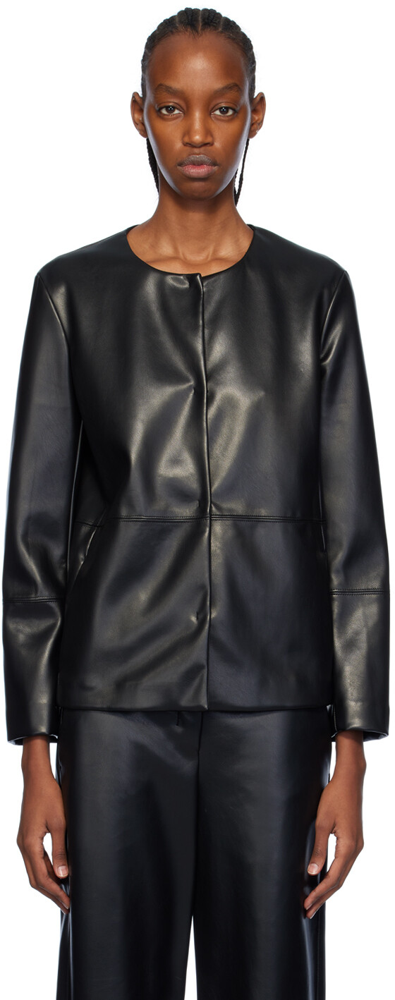 

Черная куртка из искусственной кожи Festoso Max Mara