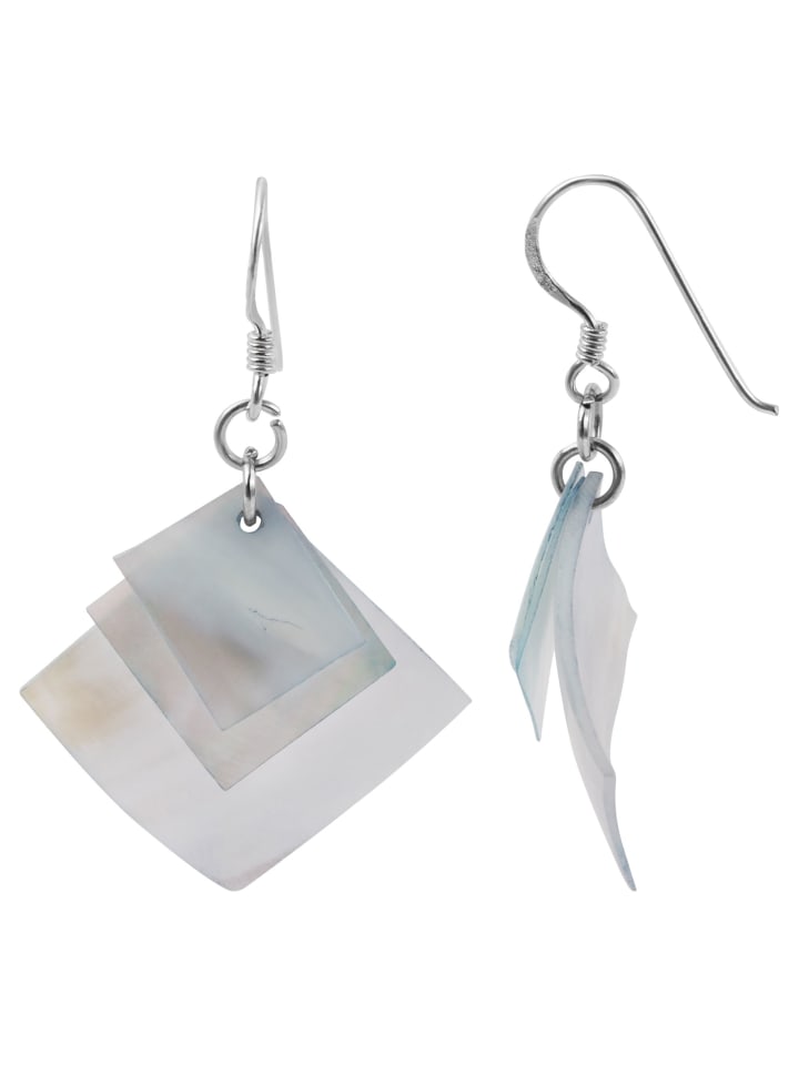 

Adeliás Женские серьги - серьги-подвески из серебра 925 пробы с перламутровыми вставками в серебре