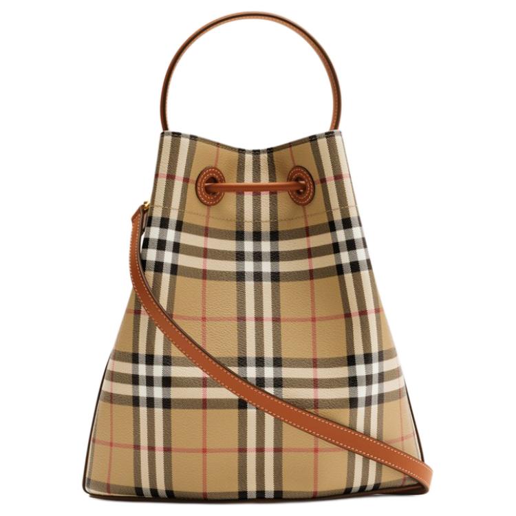 Женская сумка-ведро Burberry из полиуретана, кроссбоди — фото 4