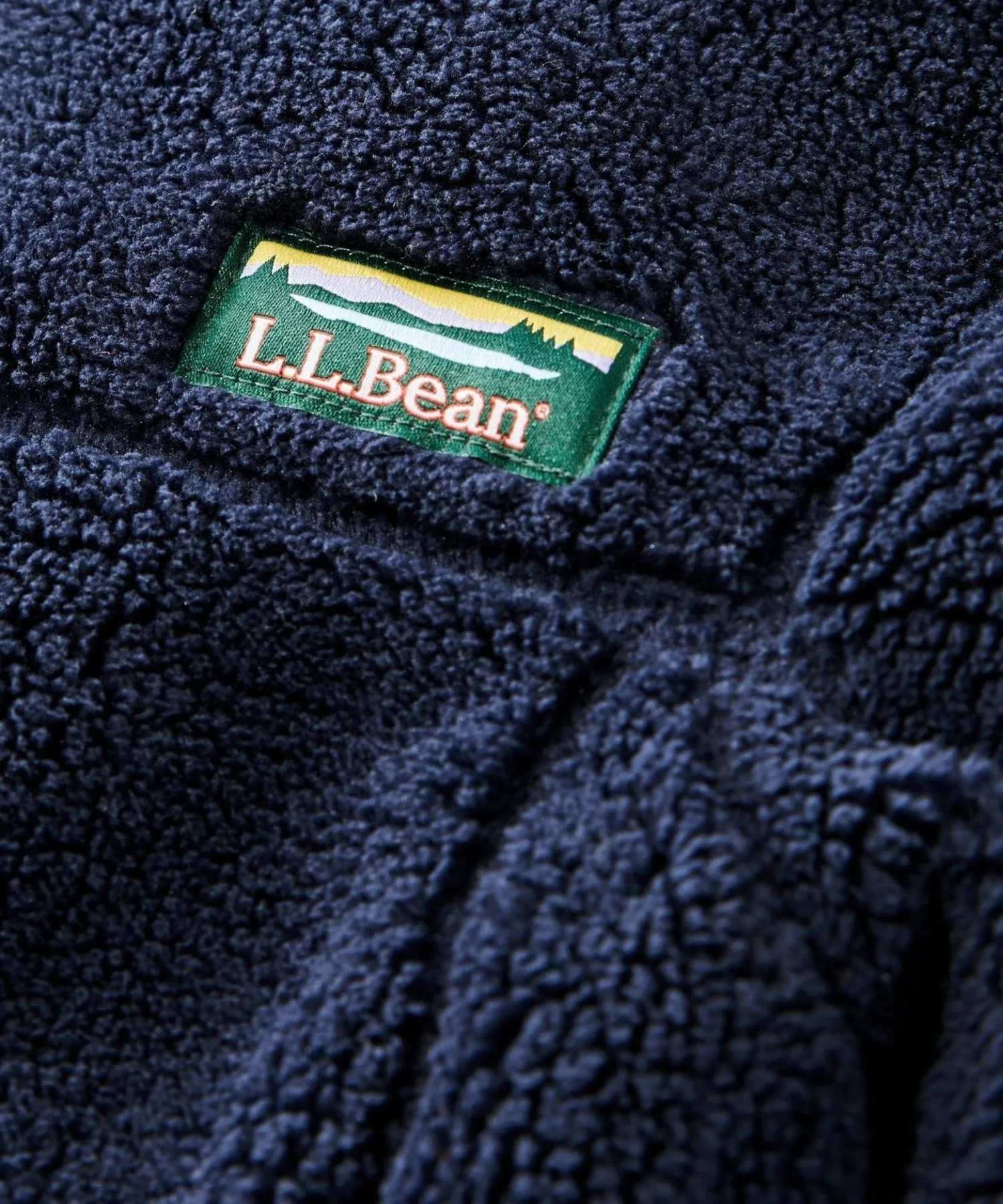 Детская флисовая куртка LL Bean с высоким ворсом L.L.Bean, Bright_Navy — фото 4